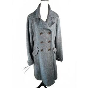 H&M Women's Double-Breasted Wool Blend Coat, Size US 16